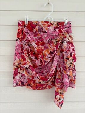 Vibrant Floral Skirt Cottagecore Boho Romantic Summer Midi Skirt